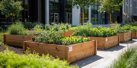 exemple de jardin urbain intégrant des zones de pelouse et de biodiversité