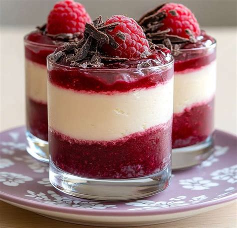 verrines mousse framboise