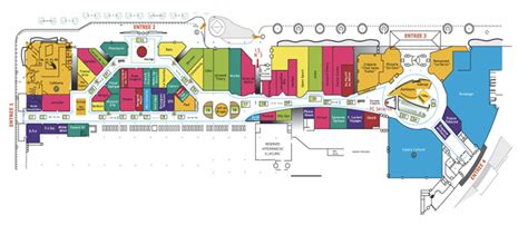 Plan du centre commercial de Pruniers