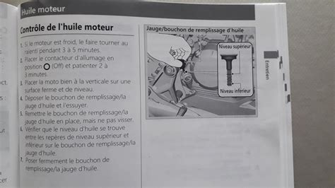 Contrôle du niveau d'huile sur une débroussailleuse 4 temps
