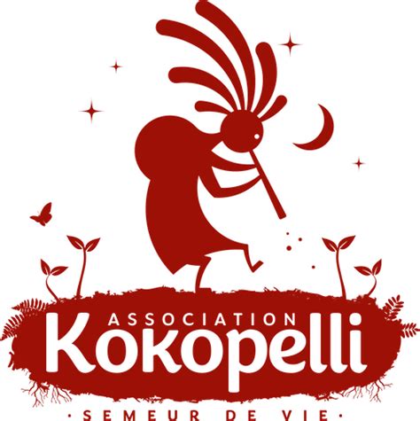 Logo Kokopelli avec le personnage mythologique flûtiste