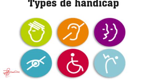 Infographie expliquant les différents types de handicaps