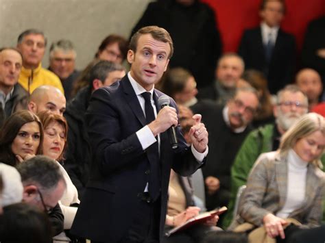 Image d'Emmanuel Macron lors du Grand Débat National