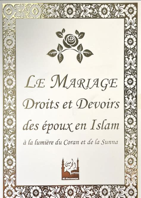 Infographie sur les droits et devoirs des époux en Islam