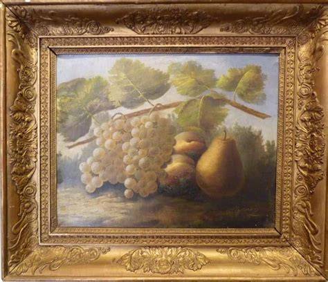 Nature morte aux fruits, Mauny, circa 1808. France. Huile sur toile