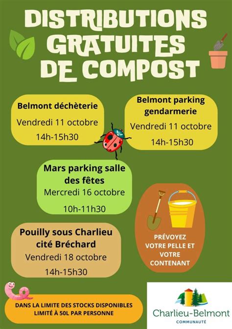 Calendrier des distributions de compost