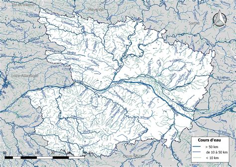 Carte hydrographique du département de l'Essonne mettant en évidence les rivières principales
