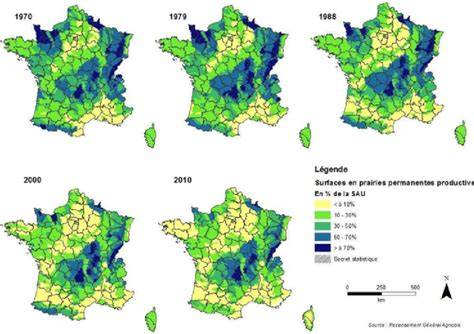 Graphique montrant l'évolution des surfaces de prairies permanentes et leur rôle dans la biodiversité locale