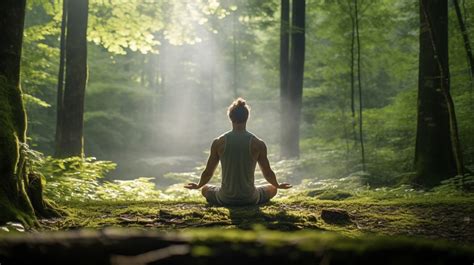 Personne pratiquant la méditation marchée en nature
