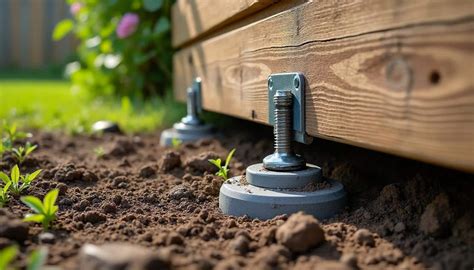 Schéma montrant comment fixer solidement une pyramide de jardin au sol