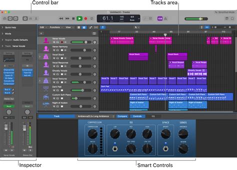 Interface de Logic Pro X