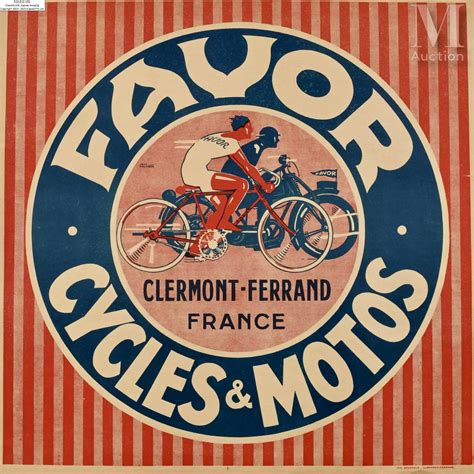 Affiche publicitaire Favor Cycles & Motos par Jean Prunière
