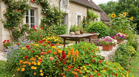 Un jardin luxuriant au printemps