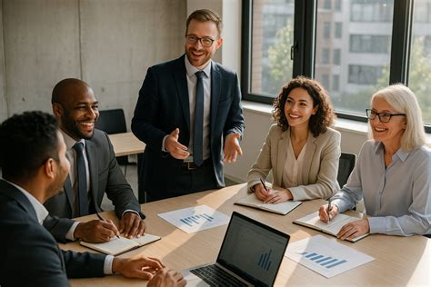 Professionnels en formation dans un bureau