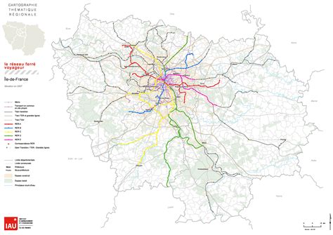 Carte du réseau de transport en Île-de-France mettant en évidence la ligne RER D et la position de Yerres