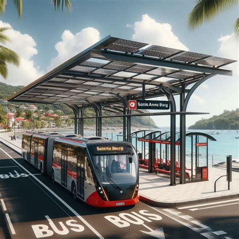 Photo d'une station de bus moderne à Yerres avec des informations en temps réel