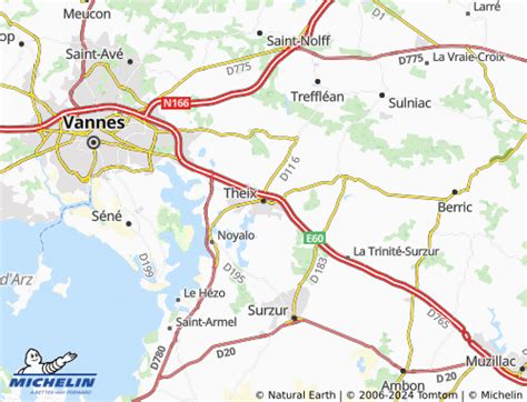 Carte de Noyalo avec les points d'intérêt autour de l'hôtel