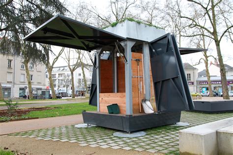 Exemple d'un pavillon urbain de compostage collectif