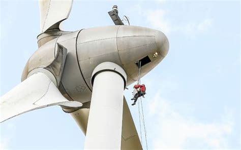Entraînement du Grimp sur une éolienne à Crédin