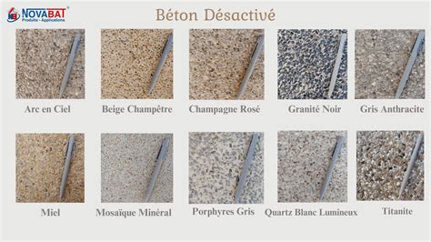 Visuel comparatif montrant la texture d'un béton désactivé comparé à un béton classique lisse