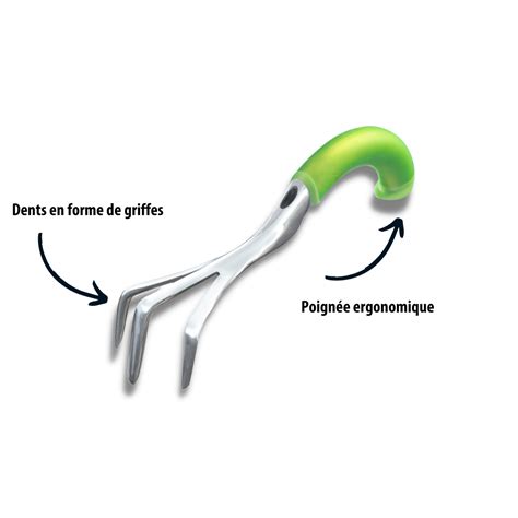 Illustration d'un outil de jardinage ergonomique