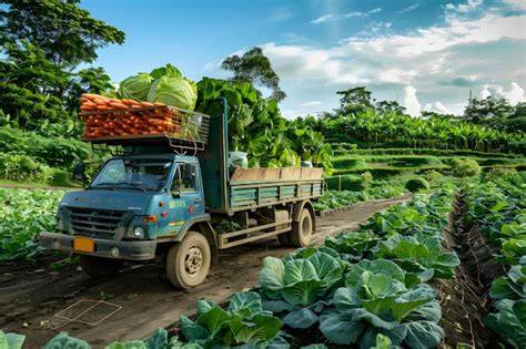 SSV working in a market garden transporting harvested vegetables