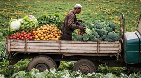 Market garden worker loading harvested produce onto an SSV