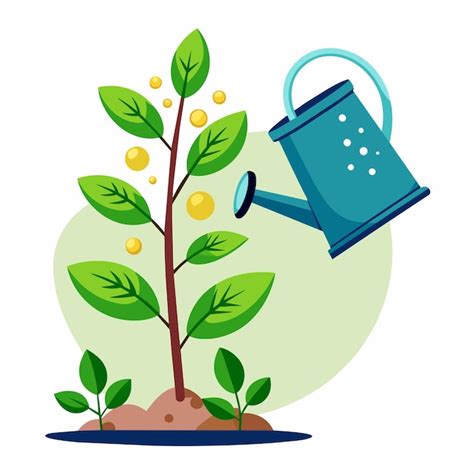 Illustration d'un arrosage correct d'un jeune arbre