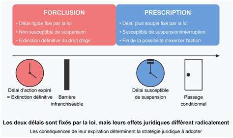 Infographie comparant les délais de prescription et recours juridiques