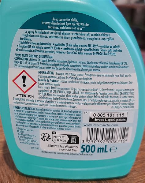 Image d'un bidon de détergent Saniterpen avec des pictogrammes d'utilisation