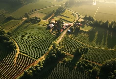 Vue panoramique sur les champs de la Ferme des Bleuets à Plouhinec