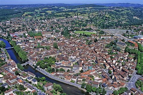 Vue aérienne de Figeac
