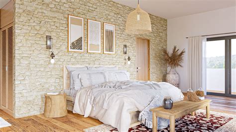 une chambre à coucher décorée avec des textiles aux motifs d'hortensias dans des tons doux