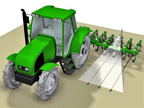 schéma de fonctionnement du système Robocrop InRow avec caméra et éléments de binage