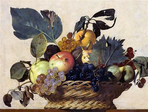 peinture du Caravage corbeille de fruits