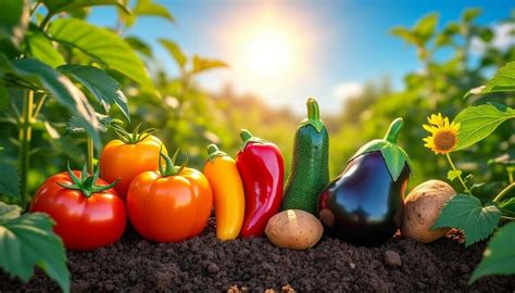 Légumes sous un soleil ardent