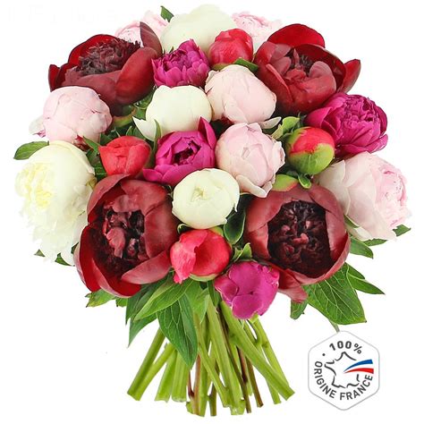bouquet de pivoines, renoncules et hortensias