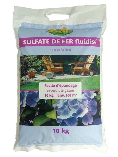 Schéma d'application du sulfate de fer par pulvérisation ou épandage