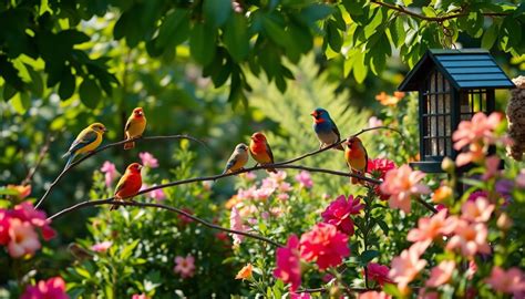 Infographie comparant le régime alimentaire des différentes espèces d'oiseaux du jardin