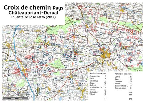 Carte des calvaires et croix de Bouchemaine