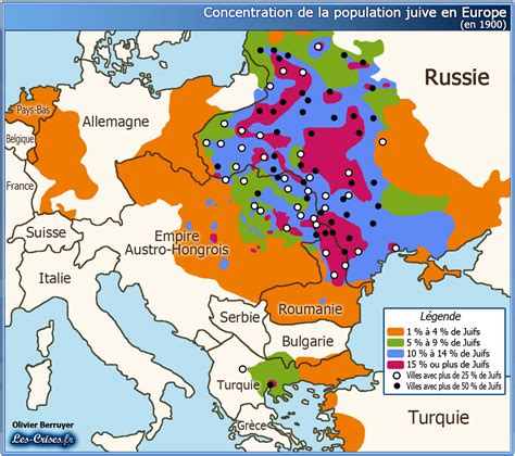 Carte des communautés juives dans le Royaume de Pologne