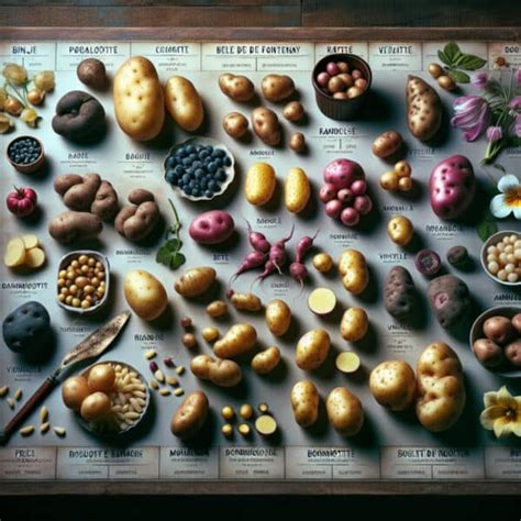 illustration de la diversité des pommes de terre