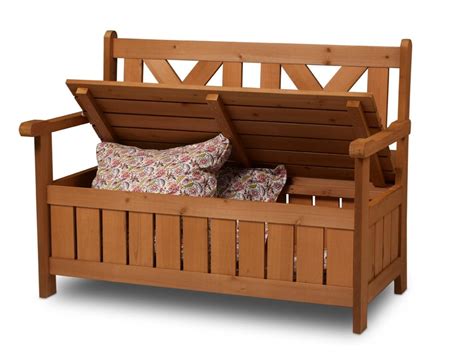 Banc de jardin avec rangement intégré