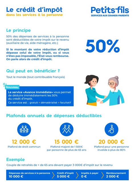 infographie crédit d'impôt services à la personne