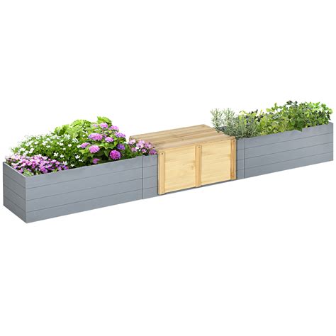Banc de jardin avec jardinière dans un cadre urbain