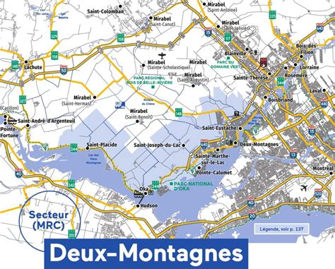 Carte de la municipalité de Deux-Montagnes