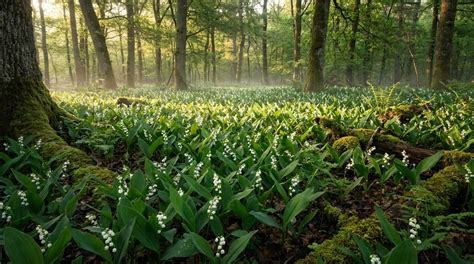champs de muguet sous châssis dans le Pays Nantais