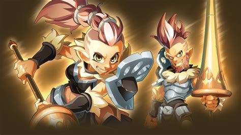 Illustration d'un groupe de joueurs Dofus coopérant