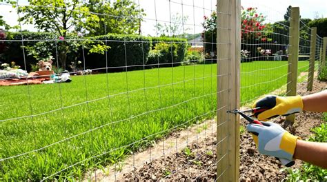 Photo d'un jardin protégé par un grillage fin sur les semis