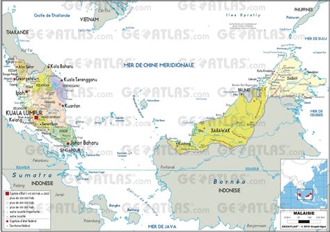 Carte administrative de la Malaisie